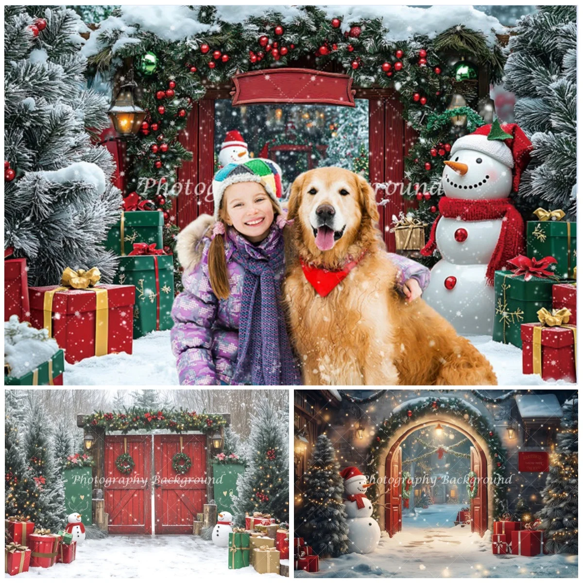 Winter Christmas Backgrounds For Photographs Red Wooden Door Gift Snowman Home Christmas Party Decorations Photography Backdrop
Winter Christmas Backgrounds For Photographs Red Wooden Door Gift Snowman Home Christmas Party Decorations Photography Backdrop