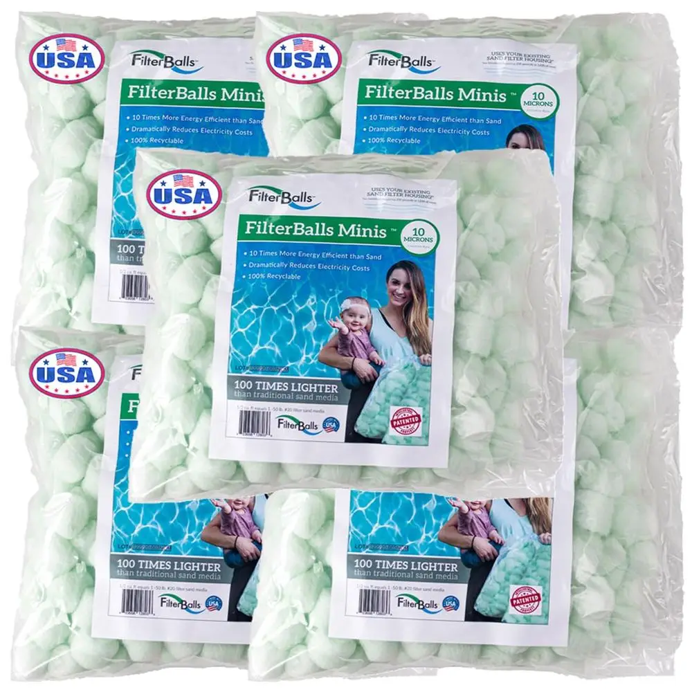 Mini Pool Filter Media - Easy Install for Above Ground Residential Pools - 5 Bags (1/2 Cut Each)
Mini Pool Filter Media - Easy Install for Above Ground Residential Pools - 5 Bags (1/2 Cut Each)