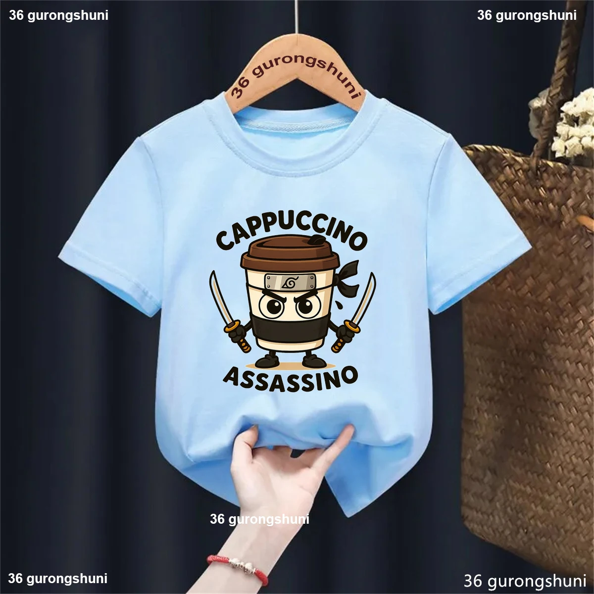Italian Brainrot Cappuccino Assassino Graphic Printed T Shirt Girls/Boys Funny Japanese Ninja Tshirt Kids Clothes Summer Tops
Italian Brainrot Cappuccino Assassino Graphic Printed T Shirt Girls/Boys Funny Japanese Ninja Tshirt Kids Clothes Summer Tops