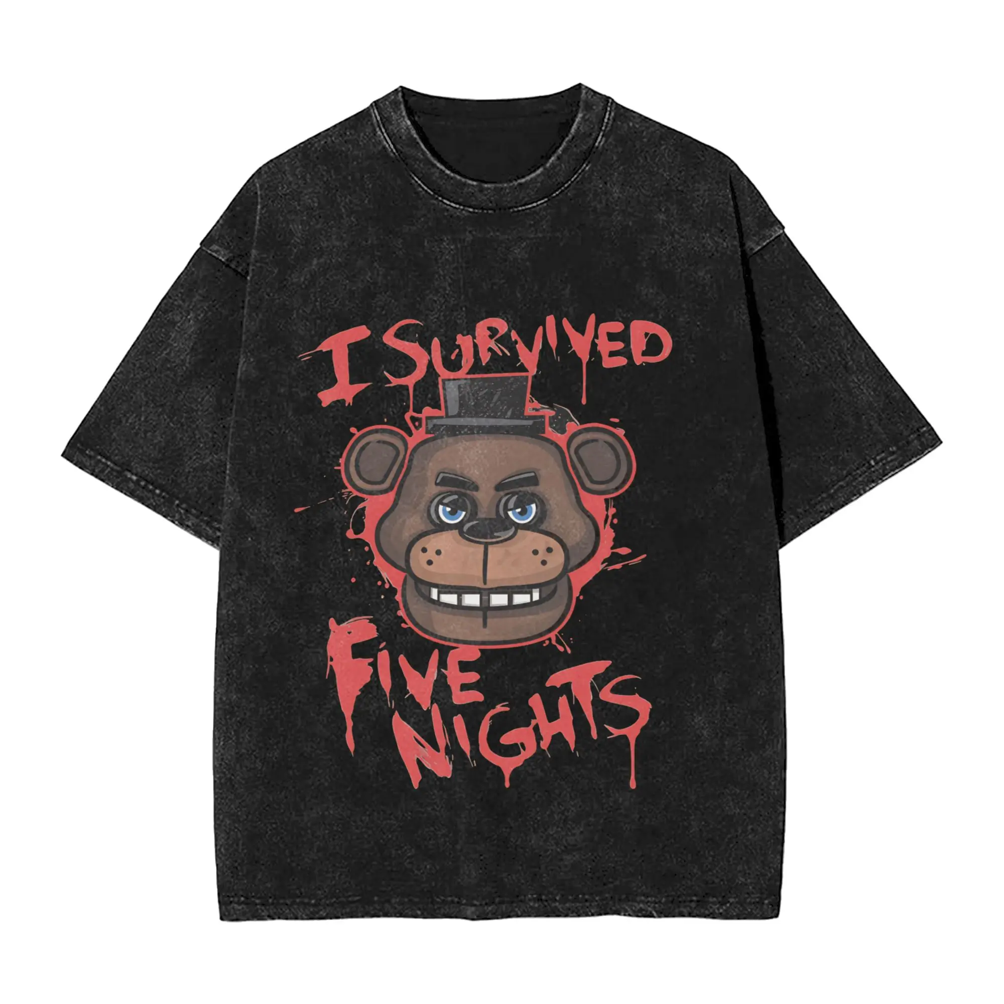 Men Women T-Shirt FNAF At Freddys Washed T-Shirts Hipster Beach Tees Vintage Pattern Cotton Clothing Hot Sale
Men Women T-Shirt FNAF At Freddys Washed T-Shirts Hipster Beach Tees Vintage Pattern Cotton Clothing Hot Sale