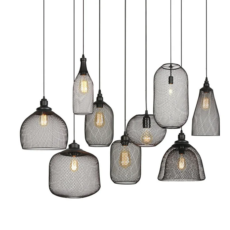 Nordic rural iron art chandelier retro tavern restaurant iron art single head mesh cover pendant light for living room
Nordic rural iron art chandelier retro tavern restaurant iron art single head mesh cover pendant light for living room