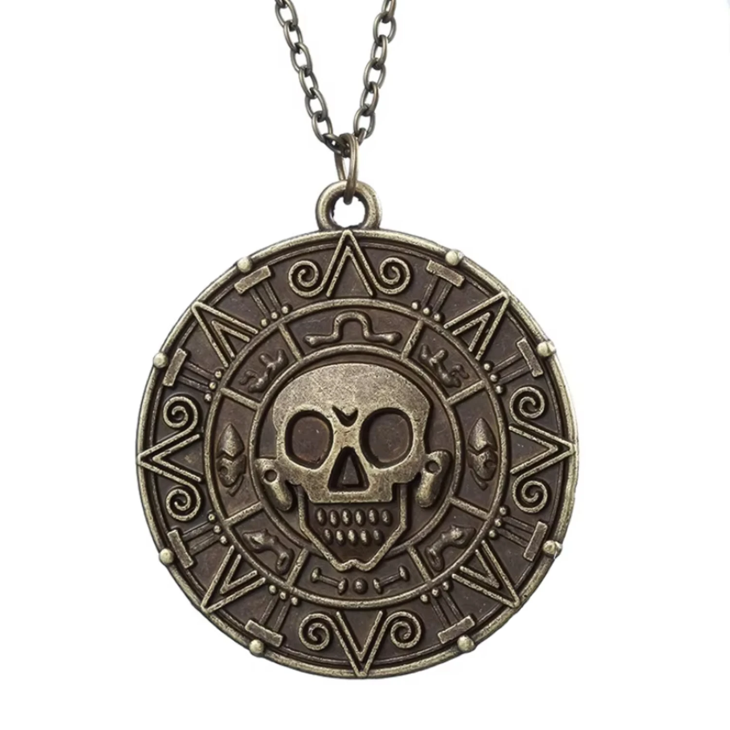 Halloween Cosplay Pirates Supplies Vintage Metal Coin Pendant Chain Medallion Necklace Hunt Treat Presents
Halloween Cosplay Pirates Supplies Vintage Metal Coin Pendant Chain Medallion Necklace Hunt Treat Presents