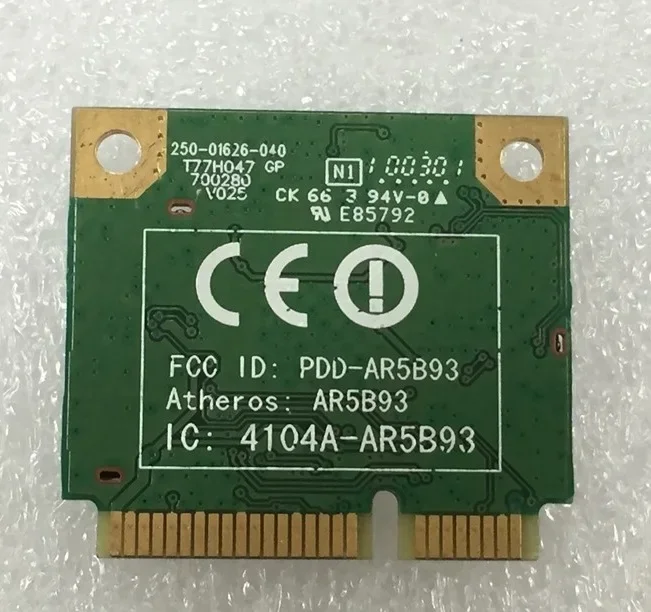 SSEA оптовая продажа SSEA для Atheros AR5B93 802.11b/g/n Half MINI PCI-E Беспроводная Wi-Fi-карта 300 Мбит/с хорошо протестирована
SSEA оптовая продажа SSEA для Atheros AR5B93 802.11b/g/n Half MINI PCI-E Беспроводная Wi-Fi-карта 300 Мбит/с хорошо протестирована