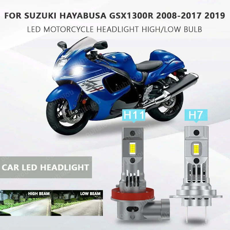 2PCS Canbus LED Motorcycle Headlight High/Low Bulb H7+H11 H9 For Suzuki Hayabusa GSX1300R 2008-2017 2019 White
2PCS Canbus LED Motorcycle Headlight High/Low Bulb H7+H11 H9 For Suzuki Hayabusa GSX1300R 2008-2017 2019 White