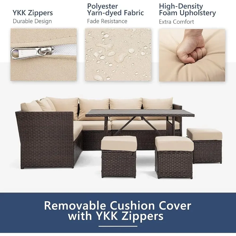 Special Offer7-Piece Patio Furniture Set With Waterproof Cover, Outdoor Sectional Sofa Continuation Set, All-Weather Wicker Ratt
Special Offer7-Piece Patio Furniture Set With Waterproof Cover, Outdoor Sectional Sofa Continuation Set, All-Weather Wicker Ratt