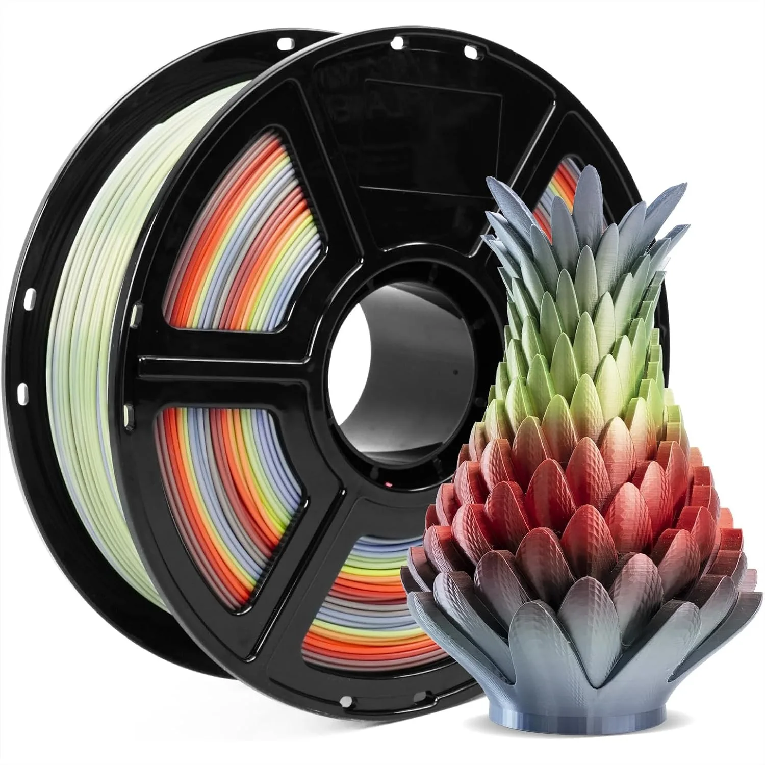Silk PLA Filament 1.75mm Rainbow, 3D Printer Filament 1kg Spool with Smooth Silky Texture, Dimensional Accuracy +/- 0.02mm for
Silk PLA Filament 1.75mm Rainbow, 3D Printer Filament 1kg Spool with Smooth Silky Texture, Dimensional Accuracy +/- 0.02mm for