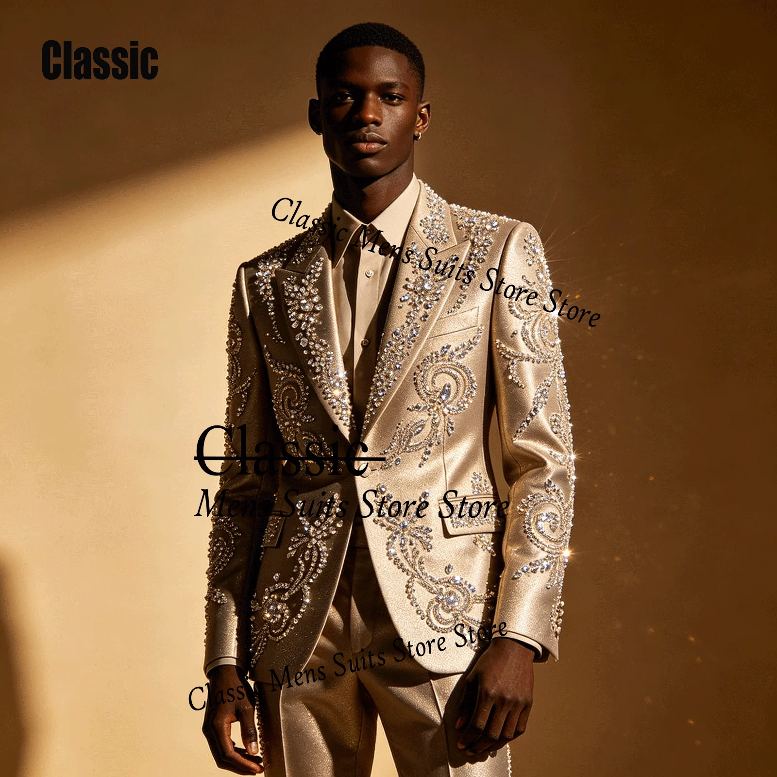 Customized Exquisite Diamond Rhinestone Men Suit 2 Pieces Set Male Party Blazers Glitter Groom Wedding Tuxedos Slim Sequin Homme
Customized Exquisite Diamond Rhinestone Men Suit 2 Pieces Set Male Party Blazers Glitter Groom Wedding Tuxedos Slim Sequin Homme