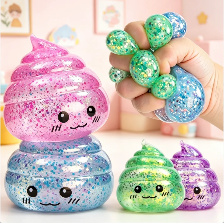 New Novelty Glitter Squishy Poo Relax Ball Funny Stretchable Pinch Chill Tension Relief Anti-Anxiety Sensory Plaything
New Novelty Glitter Squishy Poo Relax Ball Funny Stretchable Pinch Chill Tension Relief Anti-Anxiety Sensory Plaything