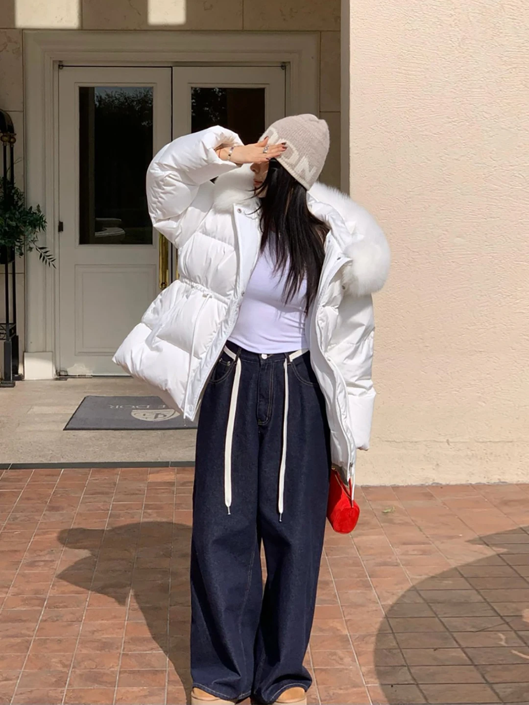 Korean Sle Ultra-Thin White Du down Jaet Mid-Length Women's Winter Coat Thi Warm Waist-Cinching Butt-Covering Outerwear
Korean Sle Ultra-Thin White Du down Jaet Mid-Length Women's Winter Coat Thi Warm Waist-Cinching Butt-Covering Outerwear