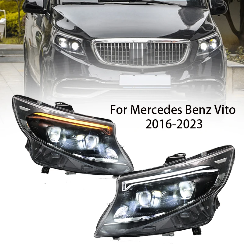 Автомобильные фары для Benz Vito LED 2016-2023, фара W447, обновление DRL, передняя линза проектора, автомобильные аксессуары
Автомобильные фары для Benz Vito LED 2016-2023, фара W447, обновление DRL, передняя линза проектора, автомобильные аксессуары