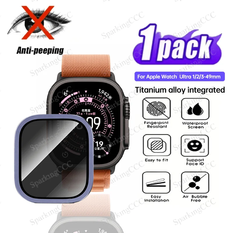 1-Pack Privacy Screen Protector Suitable For Apple Watch Ultra 3/2/1 49mm,Ultra Thin,Anti-Scratch, Multiple Color Options
1-Pack Privacy Screen Protector Suitable For Apple Watch Ultra 3/2/1 49mm,Ultra Thin,Anti-Scratch, Multiple Color Options