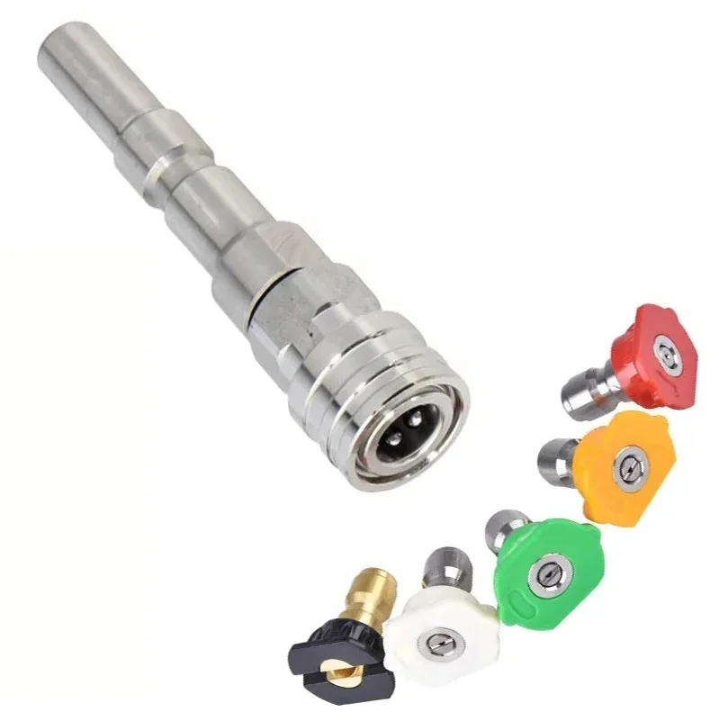 Stainless Steel 1/4" Quick Connect Adapter + 5-Color Nozzles Foam Cannon for Nilfisk KEW Pressure Washers
Stainless Steel 1/4" Quick Connect Adapter + 5-Color Nozzles Foam Cannon for Nilfisk KEW Pressure Washers