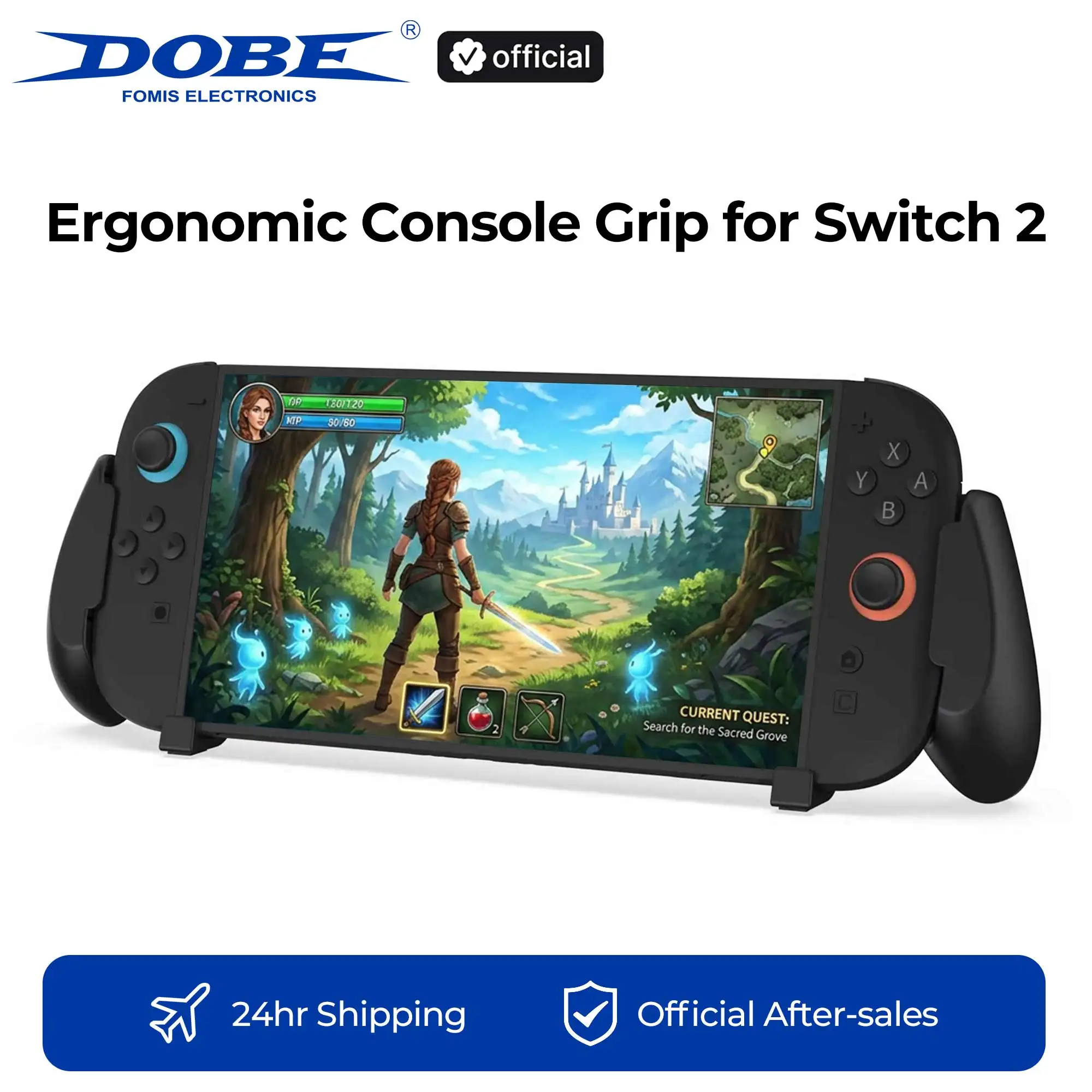 DOBE Ergonomic Console Grip for Switch 2 | Anti-Slip & Anti-scratch Protective Cover w/ 5 Game Card Slots, Holder For NS 2
DOBE Ergonomic Console Grip for Switch 2 | Anti-Slip & Anti-scratch Protective Cover w/ 5 Game Card Slots, Holder For NS 2