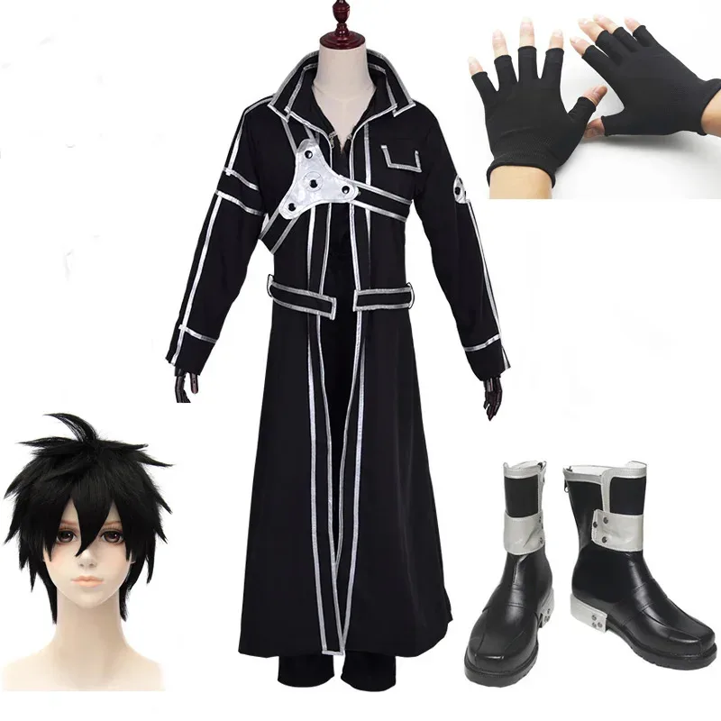 Anime Kirigaya Kazuto Cosplay Costumes Sword Art Online Kirito Shoes Alicization Wigs Boots Uniform Set Adult Unisex
Anime Kirigaya Kazuto Cosplay Costumes Sword Art Online Kirito Shoes Alicization Wigs Boots Uniform Set Adult Unisex