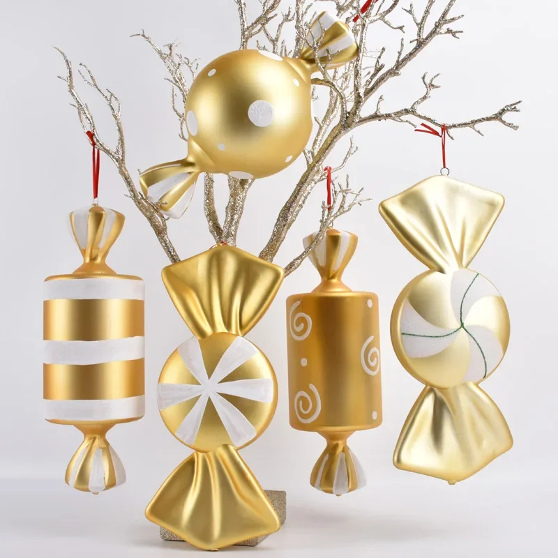 Christmas supplies golden 40CM candy decoration pendant wedding shooting stage shopping mall layout painted candy ornaments
Christmas supplies golden 40CM candy decoration pendant wedding shooting stage shopping mall layout painted candy ornaments