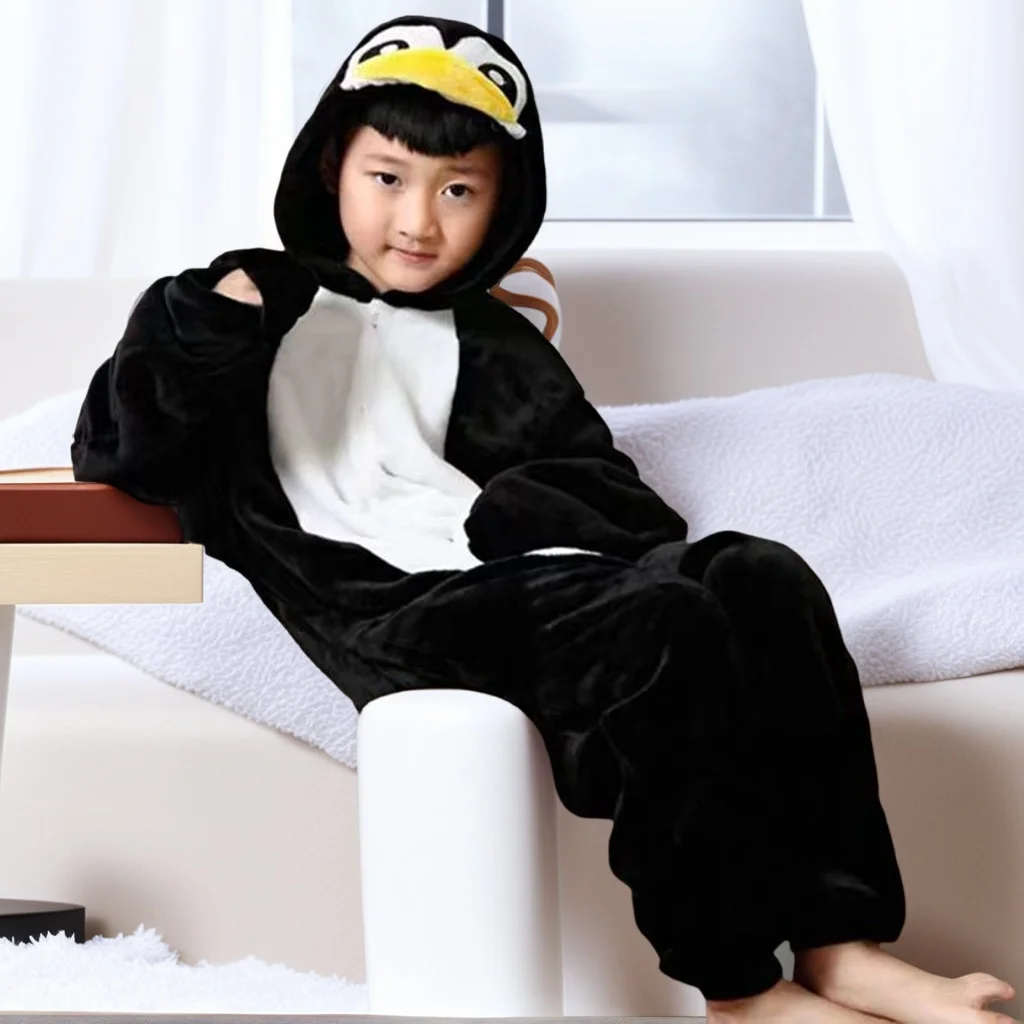 Black Penguin Onesie Kids Long Sleeve Pajama Flannel Animal Anime Kigurumi Boy Girl Sleepwear Hooded Family Matching Pijama
Black Penguin Onesie Kids Long Sleeve Pajama Flannel Animal Anime Kigurumi Boy Girl Sleepwear Hooded Family Matching Pijama