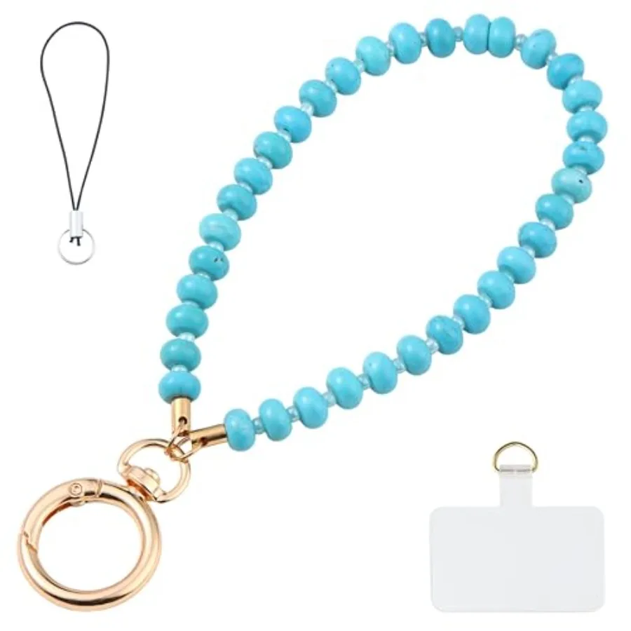 Natural Stone Beaded Charm Phone Wrist Strap Lanyard, Handmade Gemstone Hands-Free Keychain String Wrist Strap
Natural Stone Beaded Charm Phone Wrist Strap Lanyard, Handmade Gemstone Hands-Free Keychain String Wrist Strap