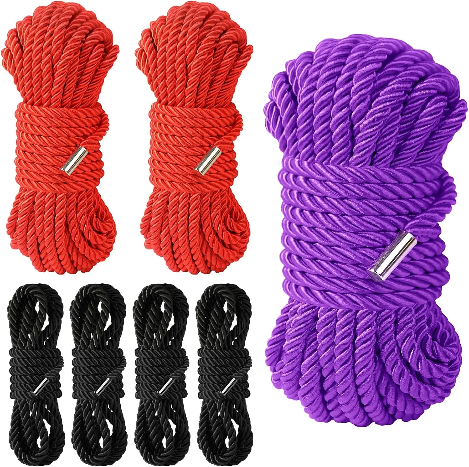 Silk Rope, 8mm Thick Soft Nylon Satin Braided Twisted Ropes, Multipurpose for Crafts, Decor, and Drying, 4x8ft Black+2x16ft
Silk Rope, 8mm Thick Soft Nylon Satin Braided Twisted Ropes, Multipurpose for Crafts, Decor, and Drying, 4x8ft Black+2x16ft