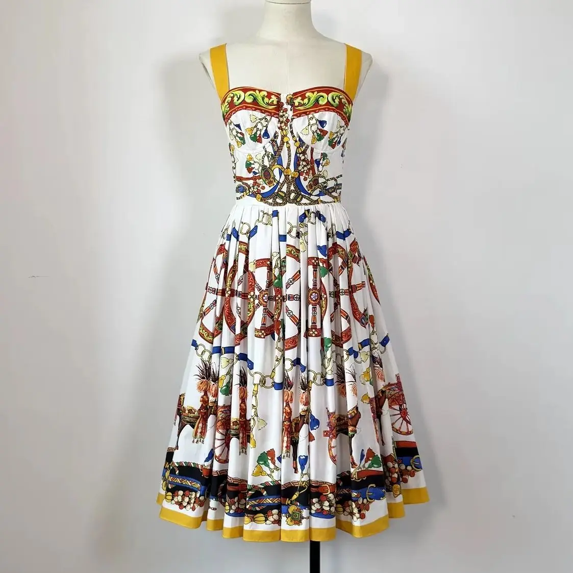 Summer Holiday Gorgeous Spaghetti Strap Dress Runway Women's Slash Neck Flower Print Beach Vacation Midi Vestidos Camisole
Summer Holiday Gorgeous Spaghetti Strap Dress Runway Women's Slash Neck Flower Print Beach Vacation Midi Vestidos Camisole