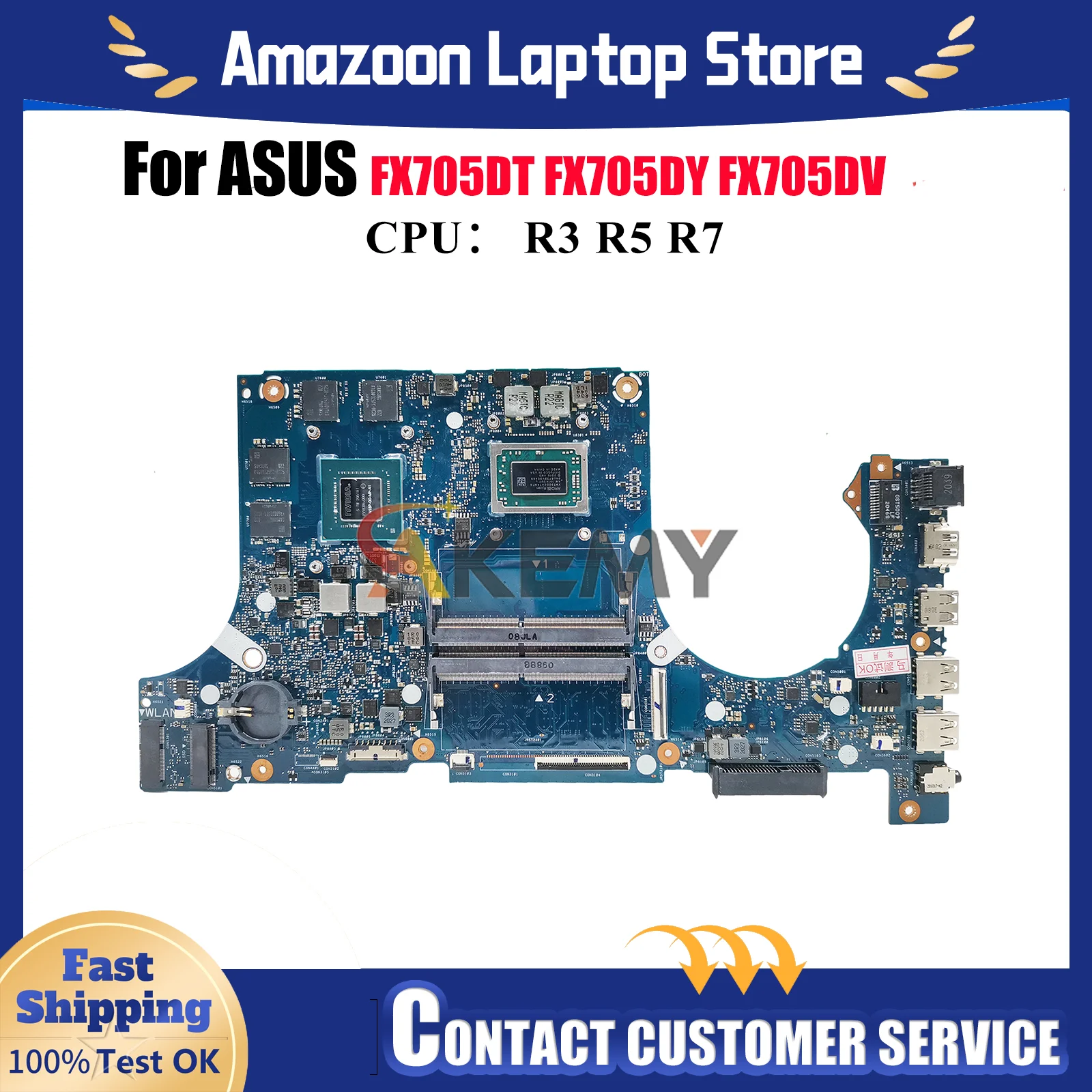FX705DT Laptop Motherboard For ASUS TUF Gaming FX95D FX705GT FX705GD FX505D FX705GE Mainboard W/ R3 R5 R7 CPU tests OK fast ship
FX705DT Laptop Motherboard For ASUS TUF Gaming FX95D FX705GT FX705GD FX505D FX705GE Mainboard W/ R3 R5 R7 CPU tests OK fast ship