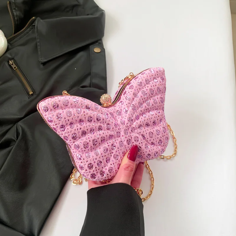 High End Fashion Sequins Butterfly Crossbody Bags 2026 Women's New Light Luxury Chains Party Bag Chic Elegant Lady Lipstick Bags
High End Fashion Sequins Butterfly Crossbody Bags 2026 Women's New Light Luxury Chains Party Bag Chic Elegant Lady Lipstick Bags