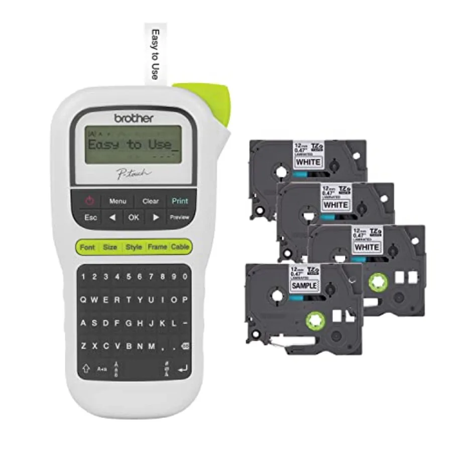 P-Touch BP Easy Portable Label Maker Bundle 4 Label Tapes Included White Small
P-Touch BP Easy Portable Label Maker Bundle 4 Label Tapes Included White Small