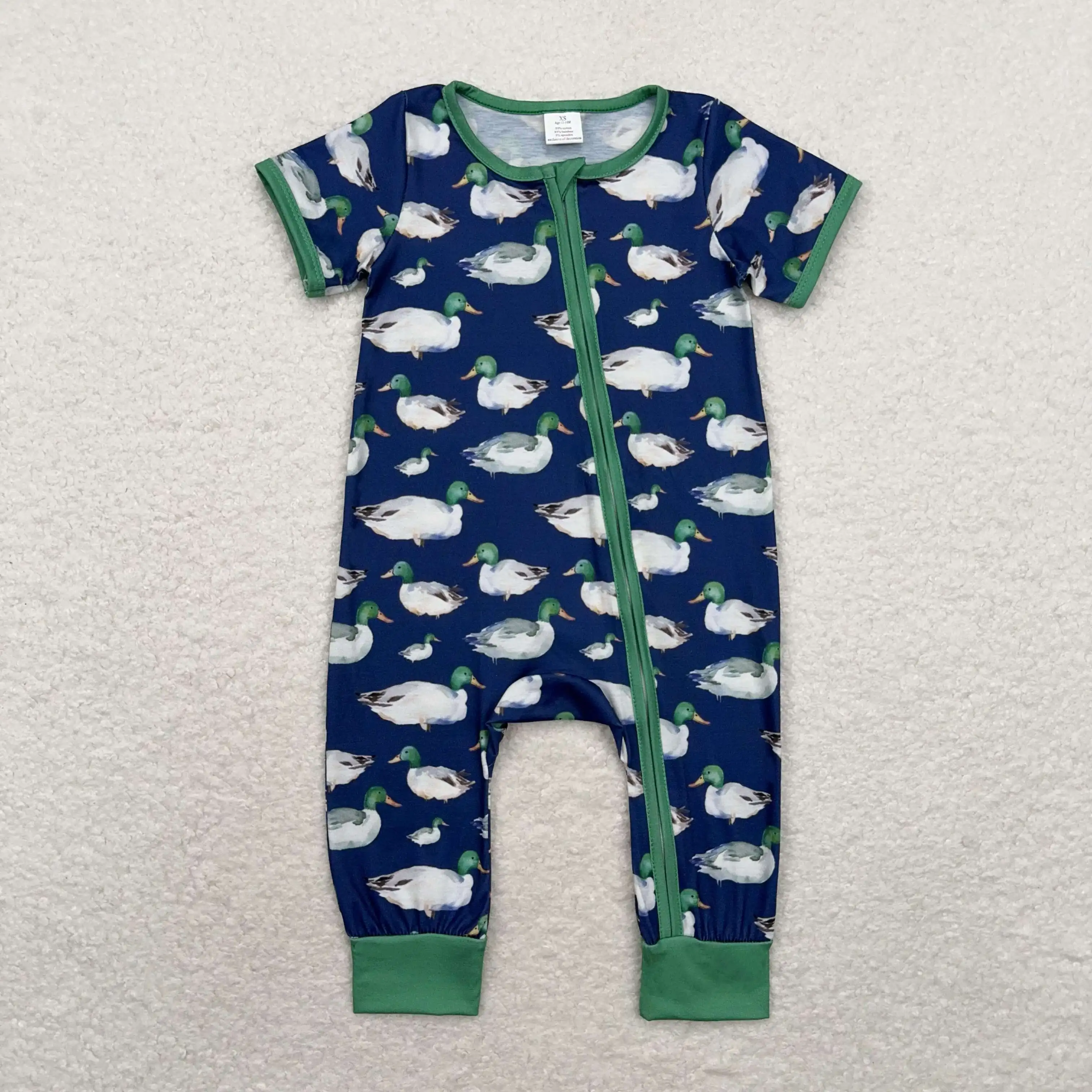 SR1897 Boutique baby rompers kids clothes boy bamboo duck navy blue zipper short sleeve romper Wholesale Summer baby boy clothes
SR1897 Boutique baby rompers kids clothes boy bamboo duck navy blue zipper short sleeve romper Wholesale Summer baby boy clothes