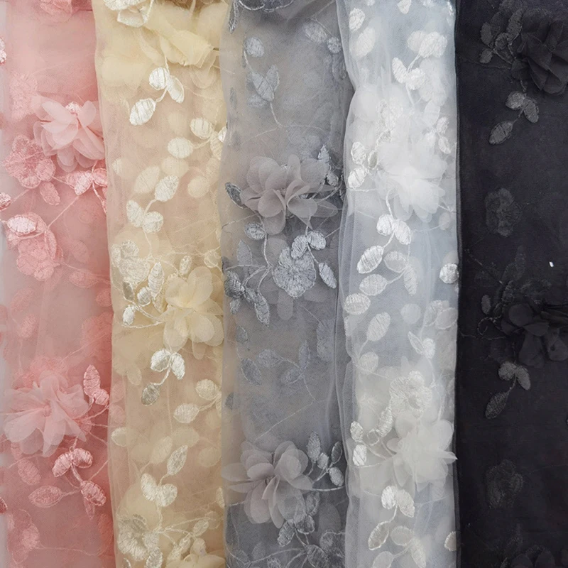 1 Yards 3D Embroidery Flower Fabric Perspective Floral Mesh Tulle Designer Fabric Diy Sewing Fashion Clothing Background Decor
1 Yards 3D Embroidery Flower Fabric Perspective Floral Mesh Tulle Designer Fabric Diy Sewing Fashion Clothing Background Decor