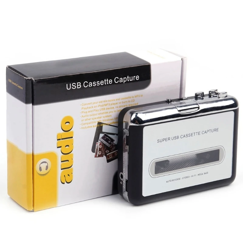 Portable Cassette Tape Player Cassette Player USB Cassette Tape to MP3 Converter D46B
Portable Cassette Tape Player Cassette Player USB Cassette Tape to MP3 Converter D46B