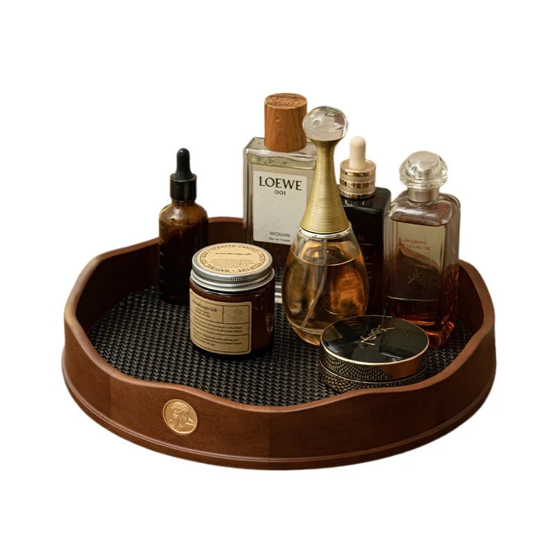 Solid wood cosmetic storage box, desktop premium rotating plate, skin care perfume rack, jewelry lipstick tray.
Solid wood cosmetic storage box, desktop premium rotating plate, skin care perfume rack, jewelry lipstick tray.