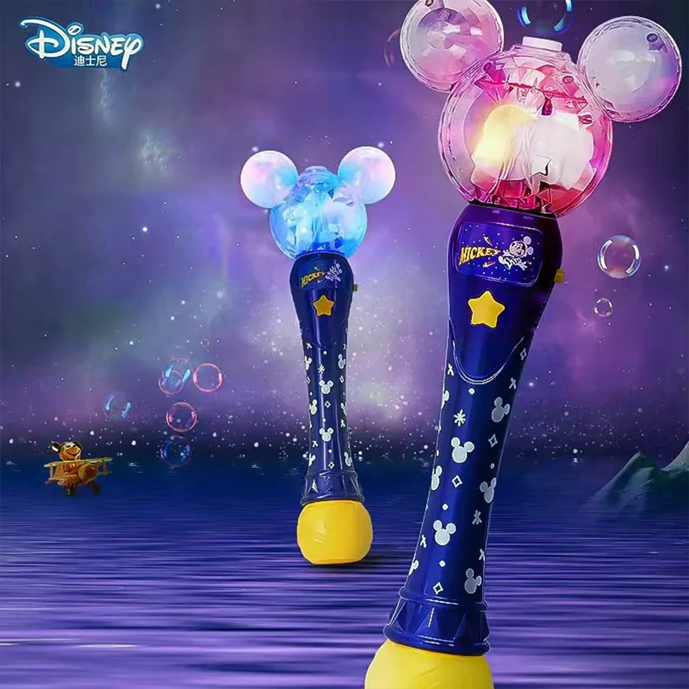 Disney Cartoon Mickey Magic Wand Glowing Music Bubble Machine Summer Soap Bubble Outdoor Toys Electric Magic Toy Children's Gift
Disney Cartoon Mickey Magic Wand Glowing Music Bubble Machine Summer Soap Bubble Outdoor Toys Electric Magic Toy Children's Gift