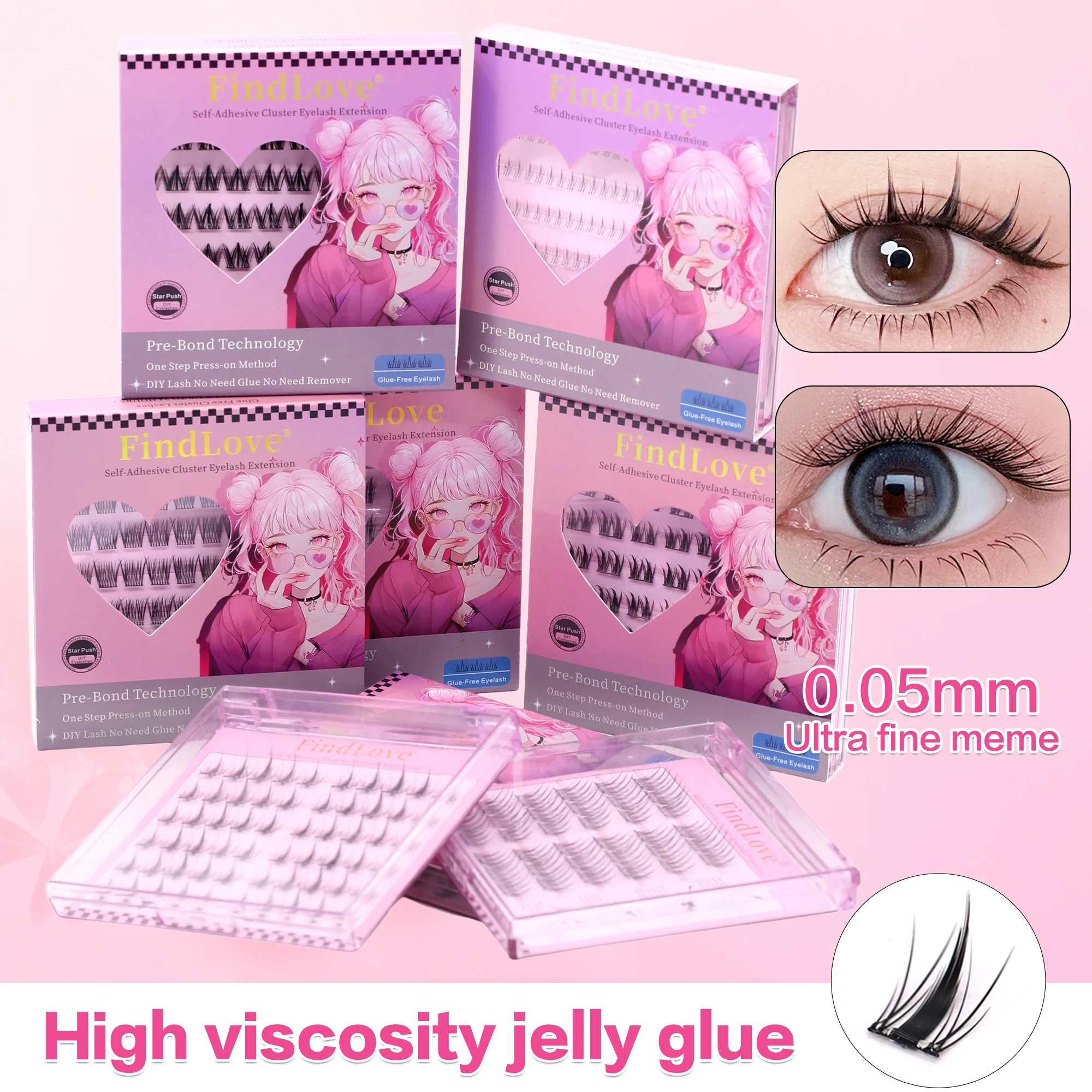Findlove New Pink Packing 6rows Series Thick And Wispy Natural Look Long Lasting Dailyuse Makeup Press-on Lashes For Lazy Girls
Findlove New Pink Packing 6rows Series Thick And Wispy Natural Look Long Lasting Dailyuse Makeup Press-on Lashes For Lazy Girls