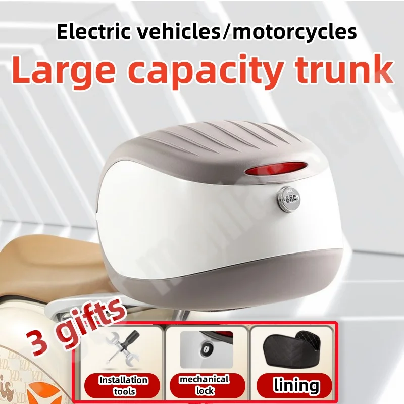 Electric Car Trunk Motorcycle Tail Box Ultra-large Capacity Anti Theft Password Lock Helmet Storage Box Waterproof with Lining
Electric Car Trunk Motorcycle Tail Box Ultra-large Capacity Anti Theft Password Lock Helmet Storage Box Waterproof with Lining