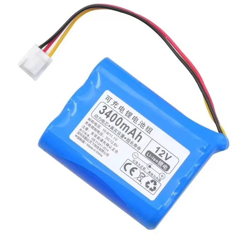 3400mAh 12V Lithium Battery Pack for FC8792 FC8795 FC8796 Sweeping Robot Power 
3400mAh 12V Lithium Battery Pack for FC8792 FC8795 FC8796 Sweeping Robot Power