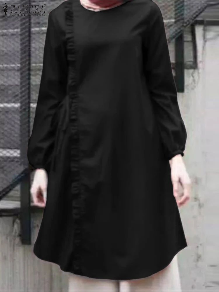 ZANZEA Women Autumn Vintage Ruffles Blusas Elegant Loose Shirt Oversize Fashion Eid Mubarek Muslim Blouse Casual Solid Tops
ZANZEA Women Autumn Vintage Ruffles Blusas Elegant Loose Shirt Oversize Fashion Eid Mubarek Muslim Blouse Casual Solid Tops