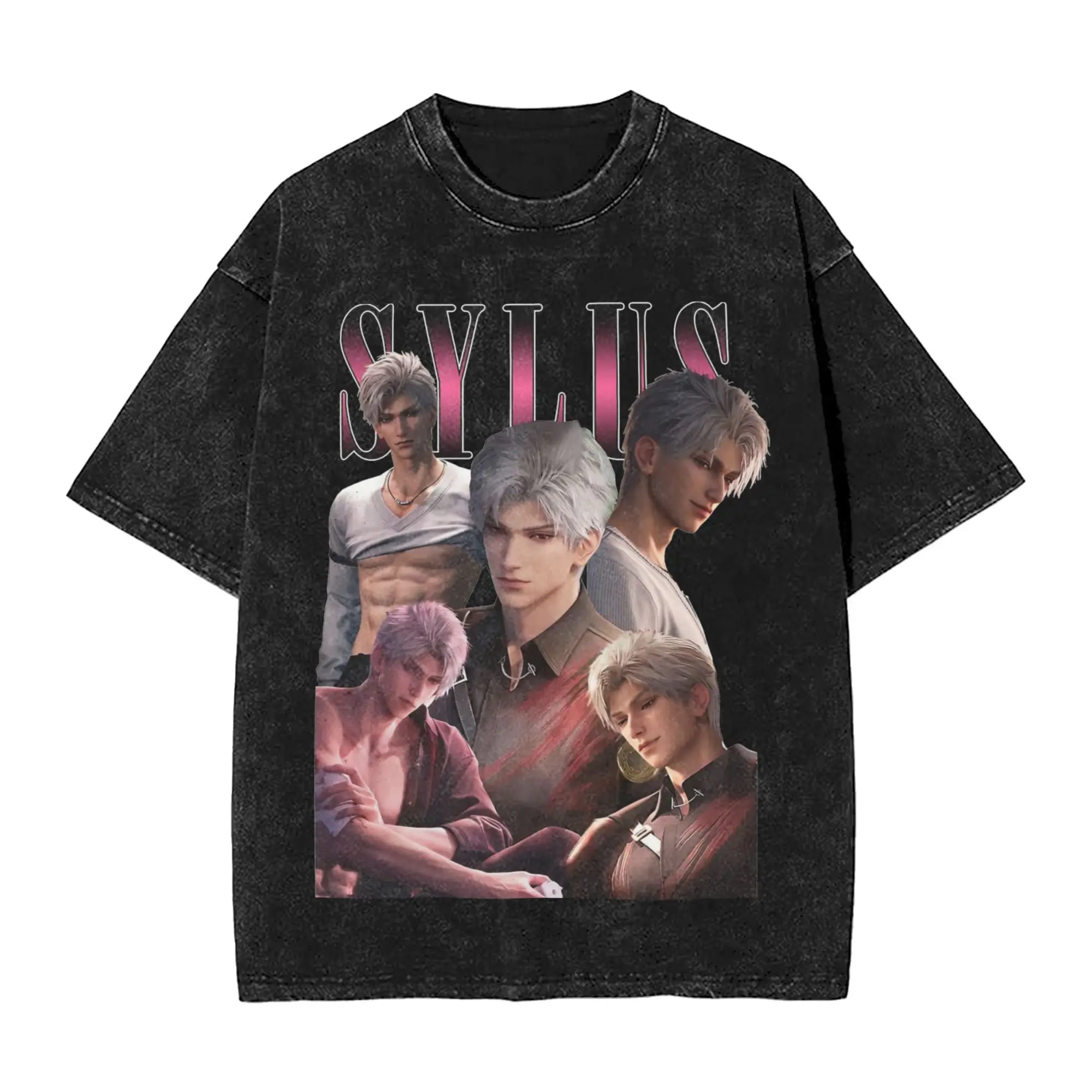 Винтажные футболки Sylus Bootleg в стиле хип-хоп, уличная футболка из стираного хлопка Love and Deepspace, мужские и женские топы, уличная одежда, футболки
Винтажные футболки Sylus Bootleg в стиле хип-хоп, уличная футболка из стираного хлопка Love and Deepspace, мужские и женские топы, уличная одежда, футболки