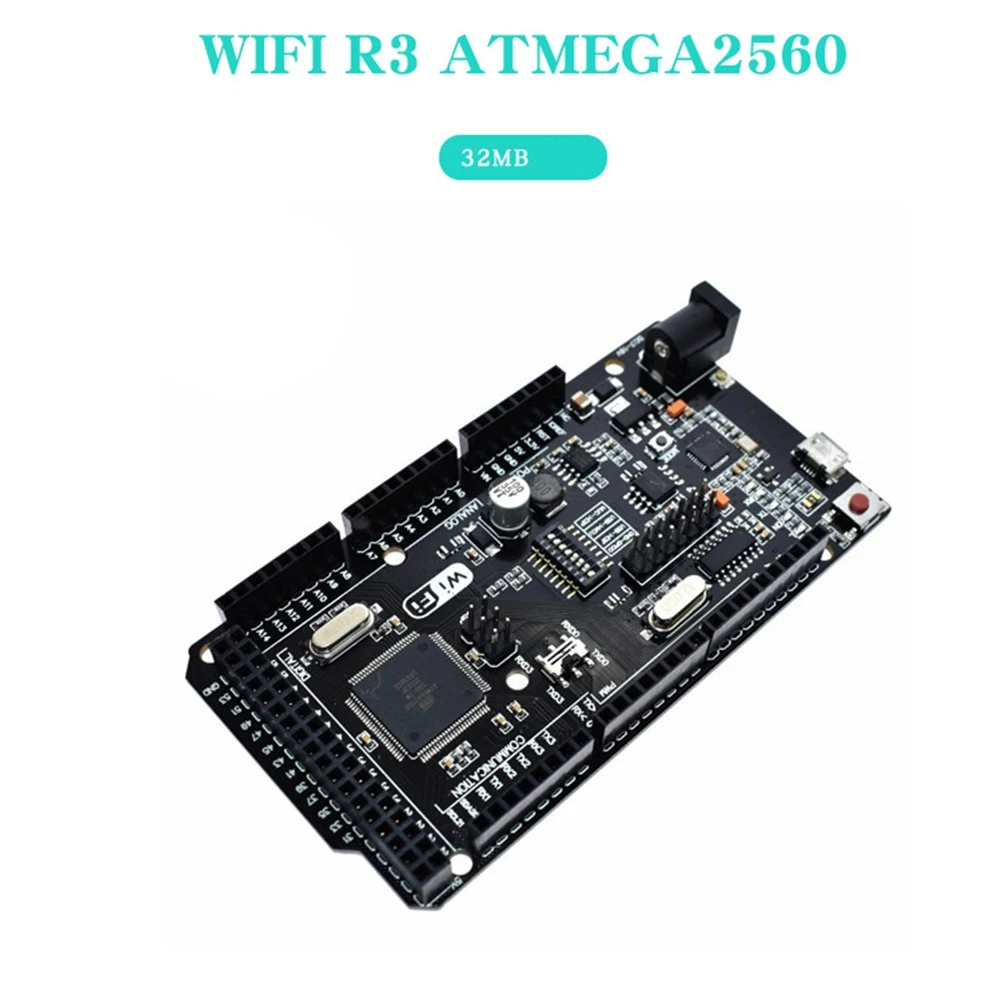 Плата ABUO-Mega + Wi-Fi Boar ATMEGA2560, совместимая с Arduino Mega Nodemcu для Wemos MEGA 2560
Плата ABUO-Mega + Wi-Fi Boar ATMEGA2560, совместимая с Arduino Mega Nodemcu для Wemos MEGA 2560