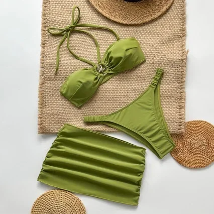 Sexy 3 Pieces Micro Bikini Women Swimsuit Female Swimwear with Skirt Brazilian Bikinis Set Halter Beachwear Bathing Suit Biquini
Sexy 3 Pieces Micro Bikini Women Swimsuit Female Swimwear with Skirt Brazilian Bikinis Set Halter Beachwear Bathing Suit Biquini