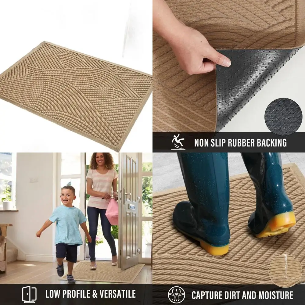Durable and Absorbent Door Mat, Muddy Dirt Resistant, Stain & Fade Resistant, Non-Slip Backing, Low Profile for Entryway, 47x32
Durable and Absorbent Door Mat, Muddy Dirt Resistant, Stain & Fade Resistant, Non-Slip Backing, Low Profile for Entryway, 47x32
