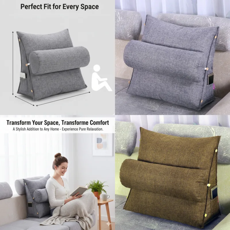 Triangular Bed Backrest Pillow Soft Headboard Cushion Removable Washable Cover Sofa Lumbar Support Pillow Office Nap Cushion New
Triangular Bed Backrest Pillow Soft Headboard Cushion Removable Washable Cover Sofa Lumbar Support Pillow Office Nap Cushion New