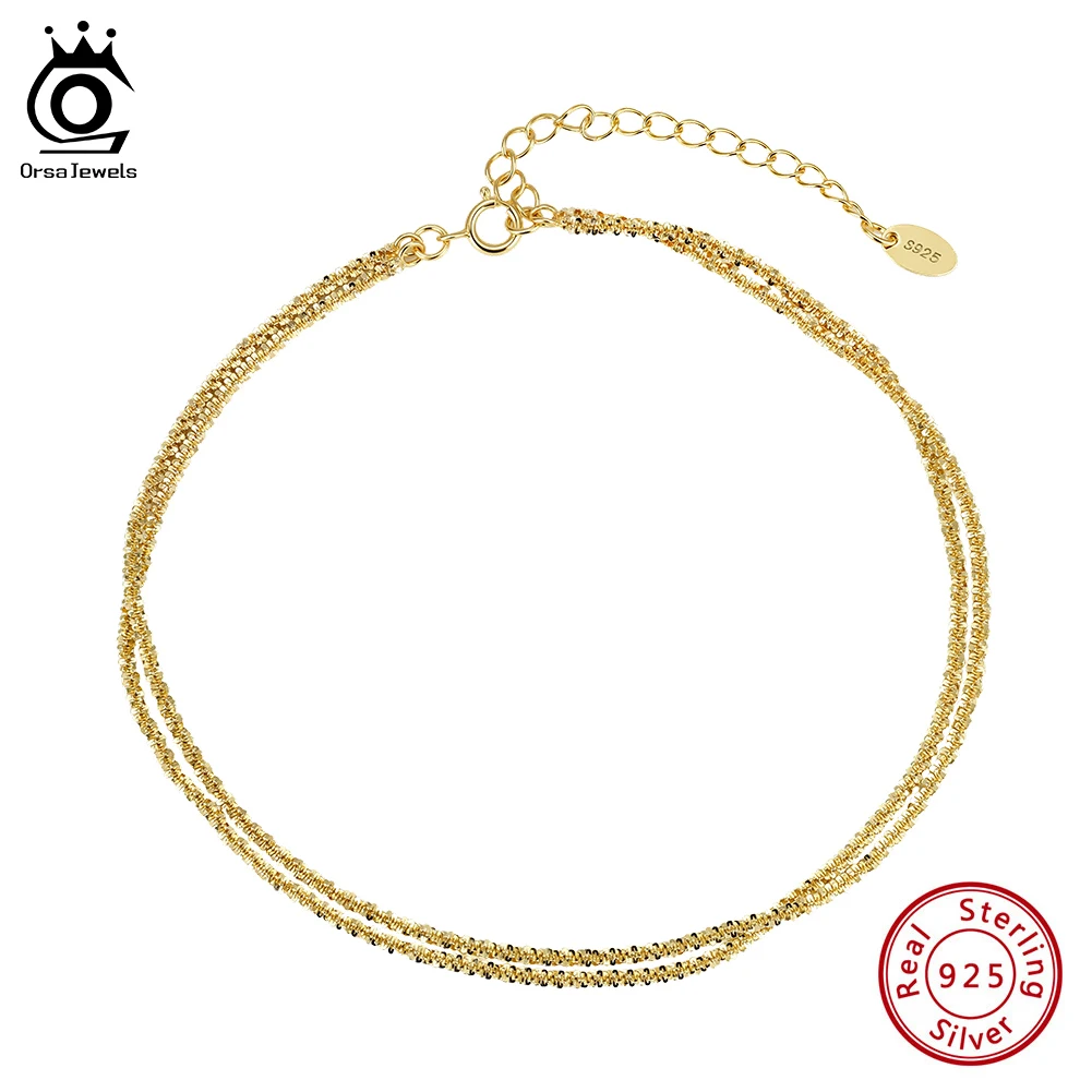 ORSA JEWELS New 925 Sterling Silver Multi-layered Anklet Personality Chain Anklet Party Gift Dainty Jewelry Accessories SA96
ORSA JEWELS New 925 Sterling Silver Multi-layered Anklet Personality Chain Anklet Party Gift Dainty Jewelry Accessories SA96