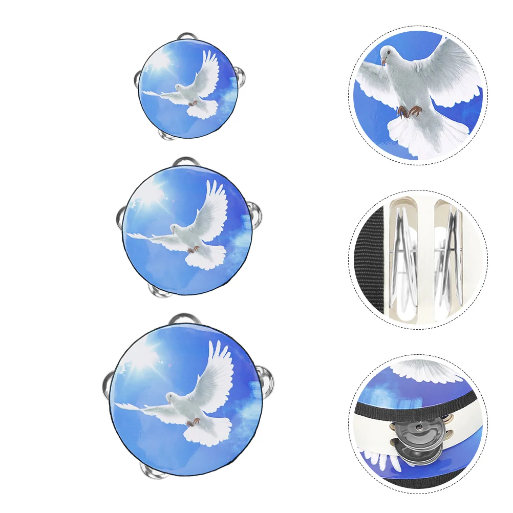 3 Pcs Baby Tambourine Music Instrument Double Row for Adults Blue Children Hand Drum
3 Pcs Baby Tambourine Music Instrument Double Row for Adults Blue Children Hand Drum