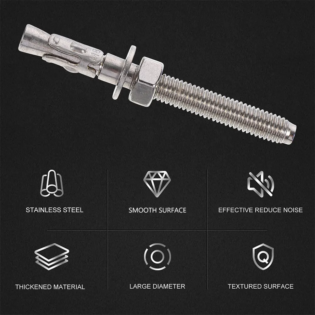 2 Pcs Heavy Duty Stainless Expansion Screw Wedge Anchor Bolt Expand Screws for Concrete 
2 Pcs Heavy Duty Stainless Expansion Screw Wedge Anchor Bolt Expand Screws for Concrete