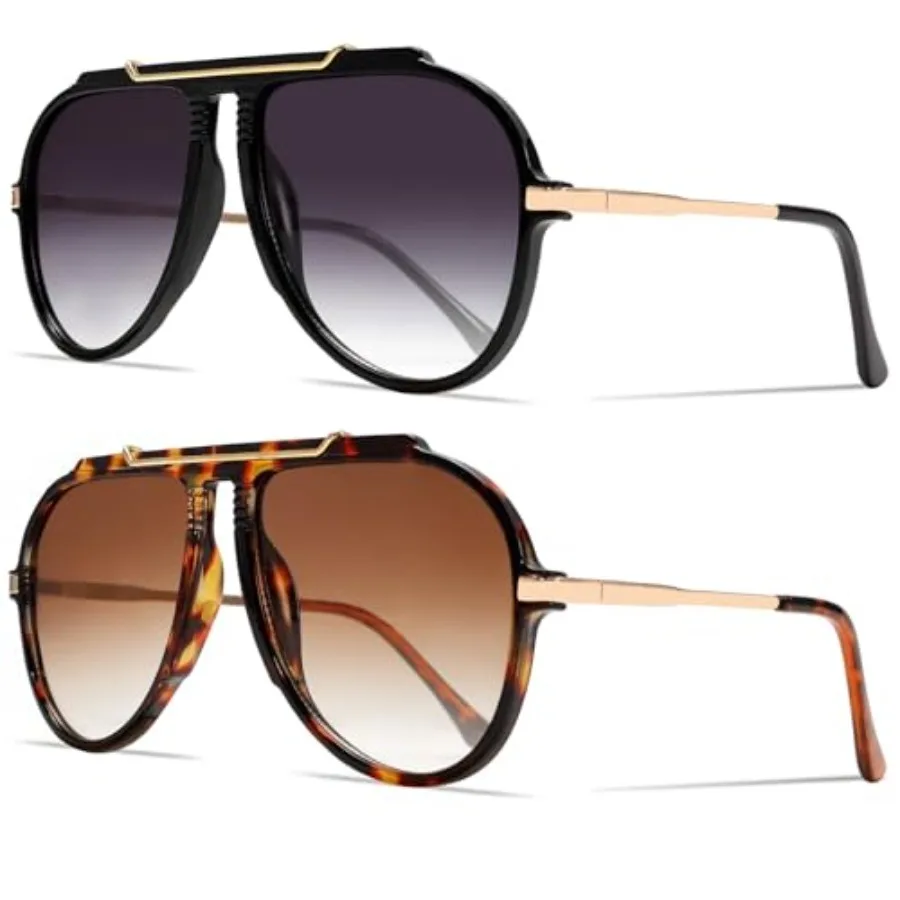 Oversized Aviator Sunglasses for Women Men 2026 70s Retro Gold Metal Sun Glasses Free Square Aviators
Oversized Aviator Sunglasses for Women Men 2026 70s Retro Gold Metal Sun Glasses Free Square Aviators