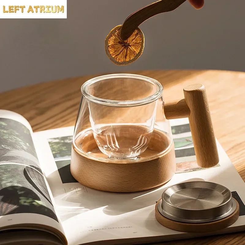 Japanese style filter tea cup tea water separation thickened heat-resistant glass office creative wooden handle magnetic cup
Japanese style filter tea cup tea water separation thickened heat-resistant glass office creative wooden handle magnetic cup