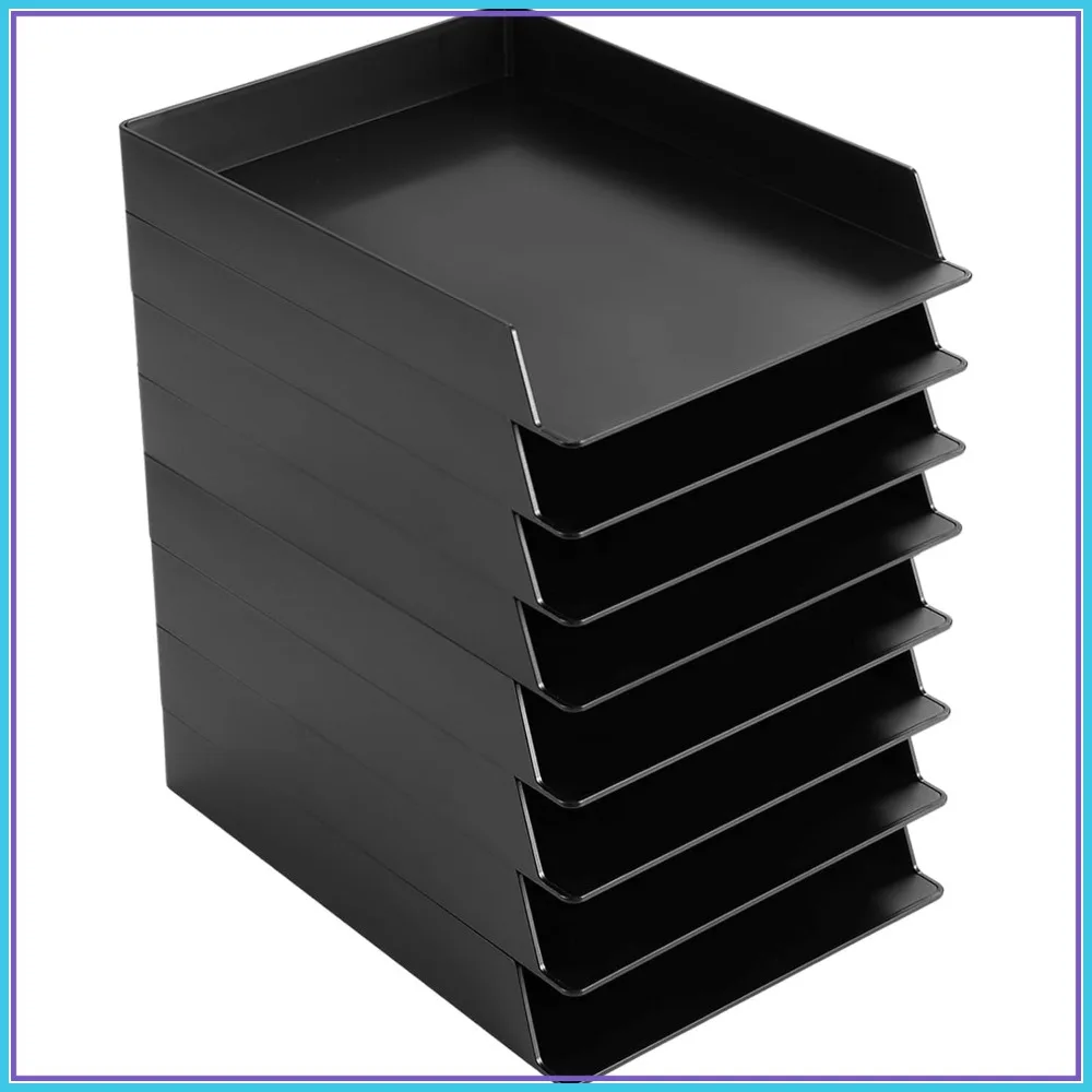 20 Pack Stackable Paper Trays, Rectangular Plastic Desk Organizer for Office Classroom Home, Black
20 Pack Stackable Paper Trays, Rectangular Plastic Desk Organizer for Office Classroom Home, Black