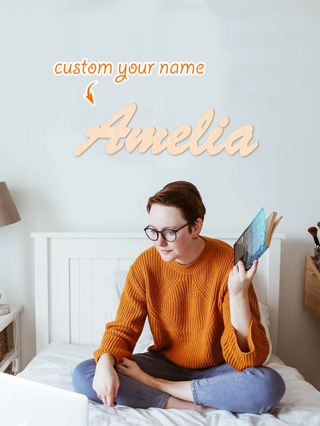 1 pc newly Wooden Decor Wooden Sign Customizable Name Traditional Style Tabletop Decorative Plaque for Bedroom
1 pc newly Wooden Decor Wooden Sign Customizable Name Traditional Style Tabletop Decorative Plaque for Bedroom