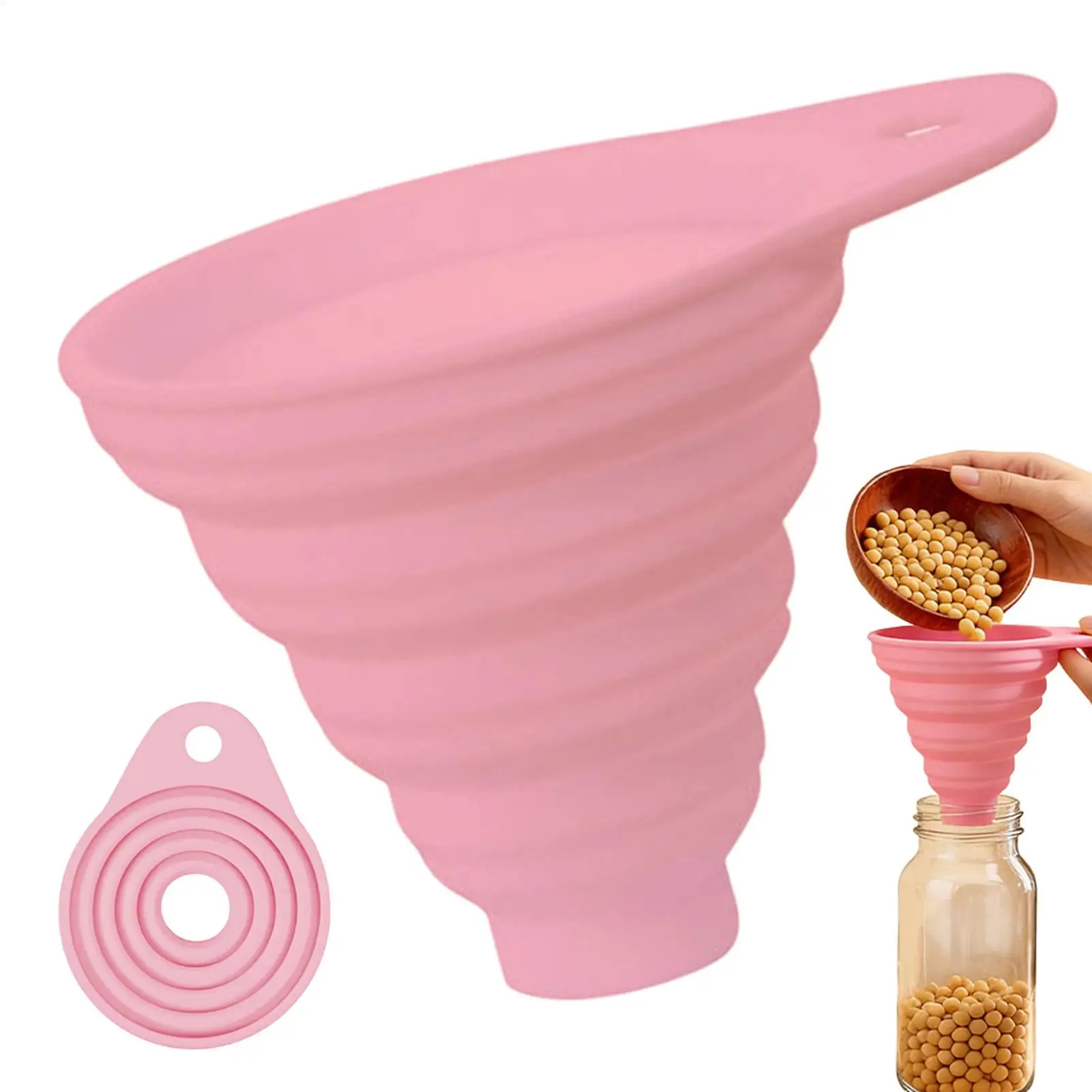 Filling Bottles Liquid Transfer Funnel Foldable Silicone Funnel Kitchen Gadget Funnel Flexible Wide Mouth Draining Funnel
Filling Bottles Liquid Transfer Funnel Foldable Silicone Funnel Kitchen Gadget Funnel Flexible Wide Mouth Draining Funnel
