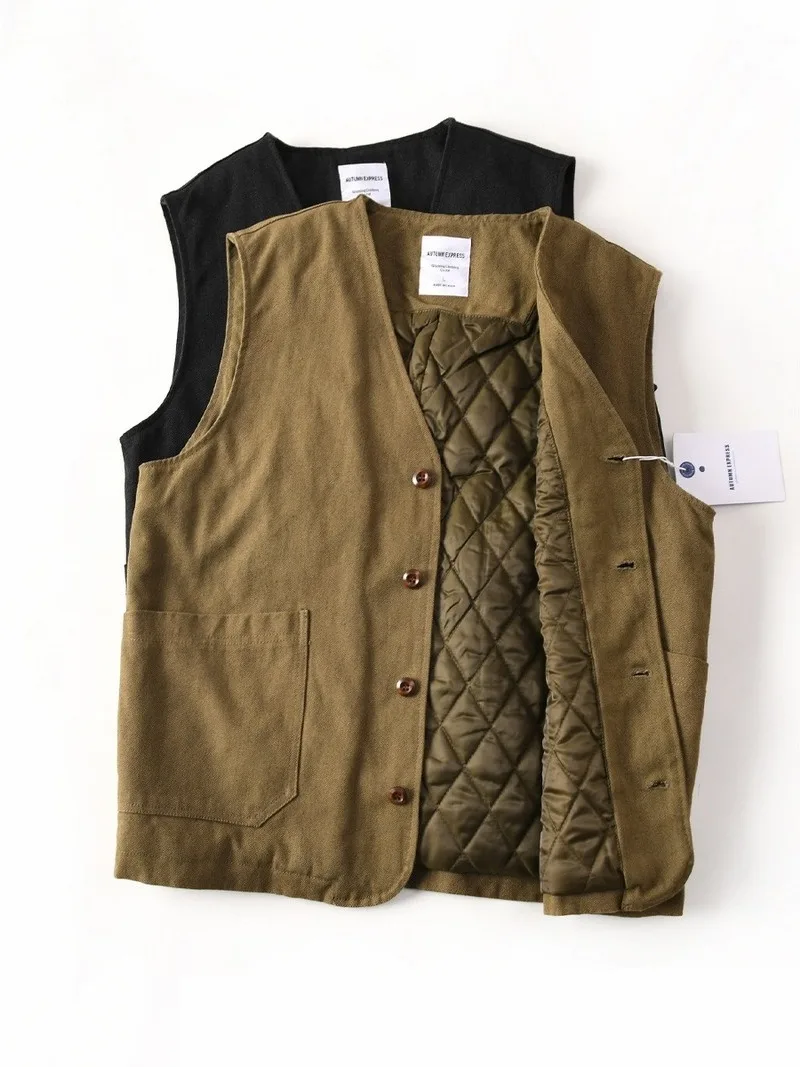 Fall Winter Men's Casual Cotton Vest Jaet V-Ne Svel Heavyweight Workwear Faionable Youth Trend Polyester Fill
Fall Winter Men's Casual Cotton Vest Jaet V-Ne Svel Heavyweight Workwear Faionable Youth Trend Polyester Fill