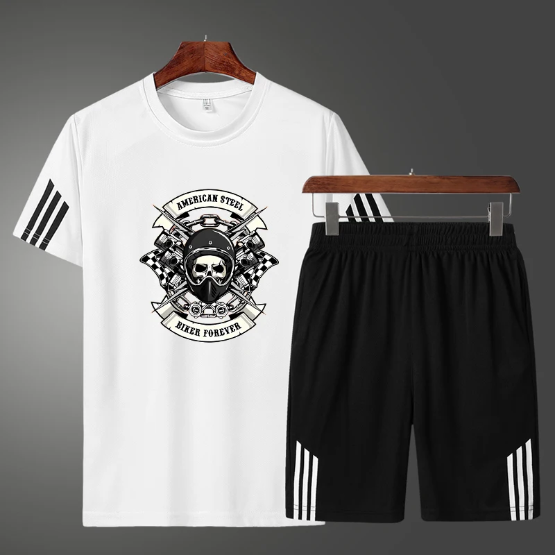 2024 men's summer new short sleeved shorts sportswear two-piece set with round neck for breathability, casual fashion, thin and
2024 men's summer new short sleeved shorts sportswear two-piece set with round neck for breathability, casual fashion, thin and